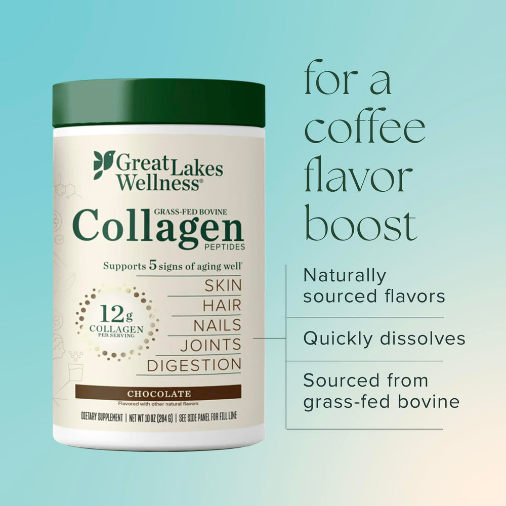 Great Lakes Wellness Collagen Peptides Chocolate baking-ingredient; adds protein to recipes, may support collagen production.