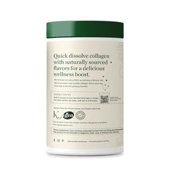 Great Lakes Wellness chai-flavored collagen powder glass, tasty supplement boost.