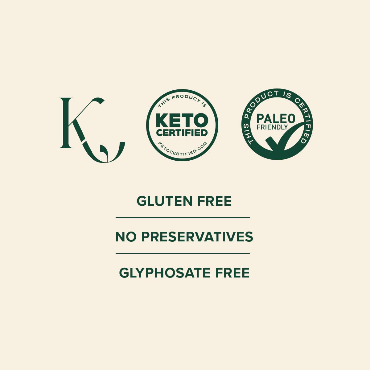 Great Lakes Wellness packaging shows keto, kosher certifications