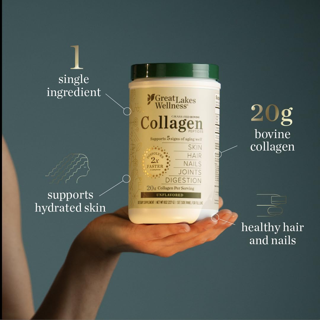 Great Lakes Wellness collagen peptides poured into a savory soup