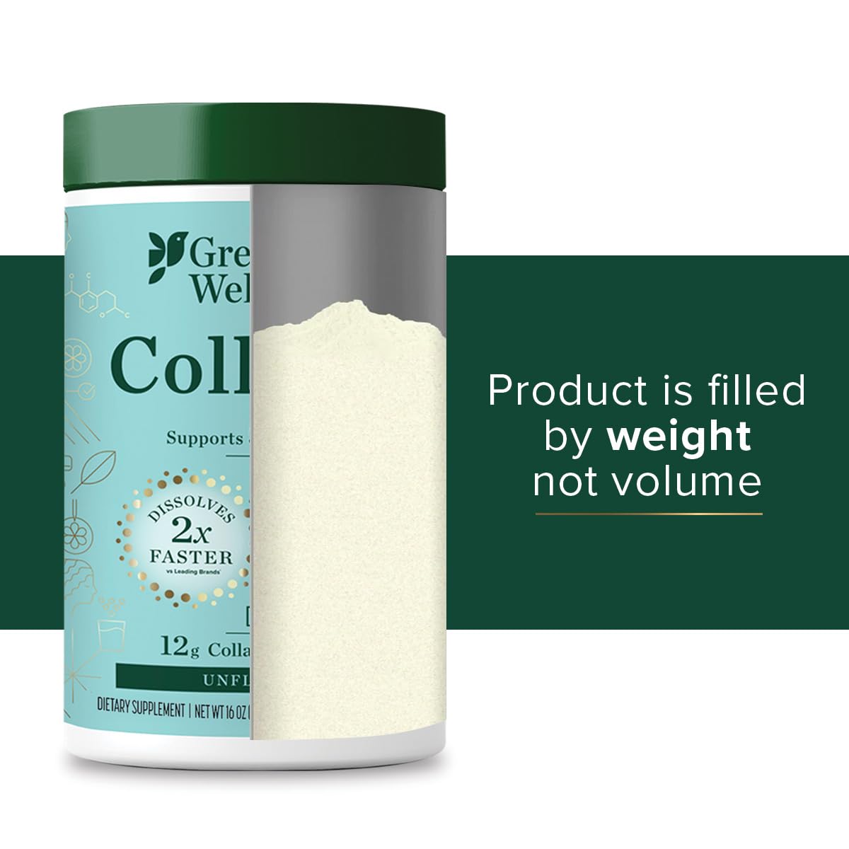 Great Lakes Wellness marine collagen MSC certification label on packaging