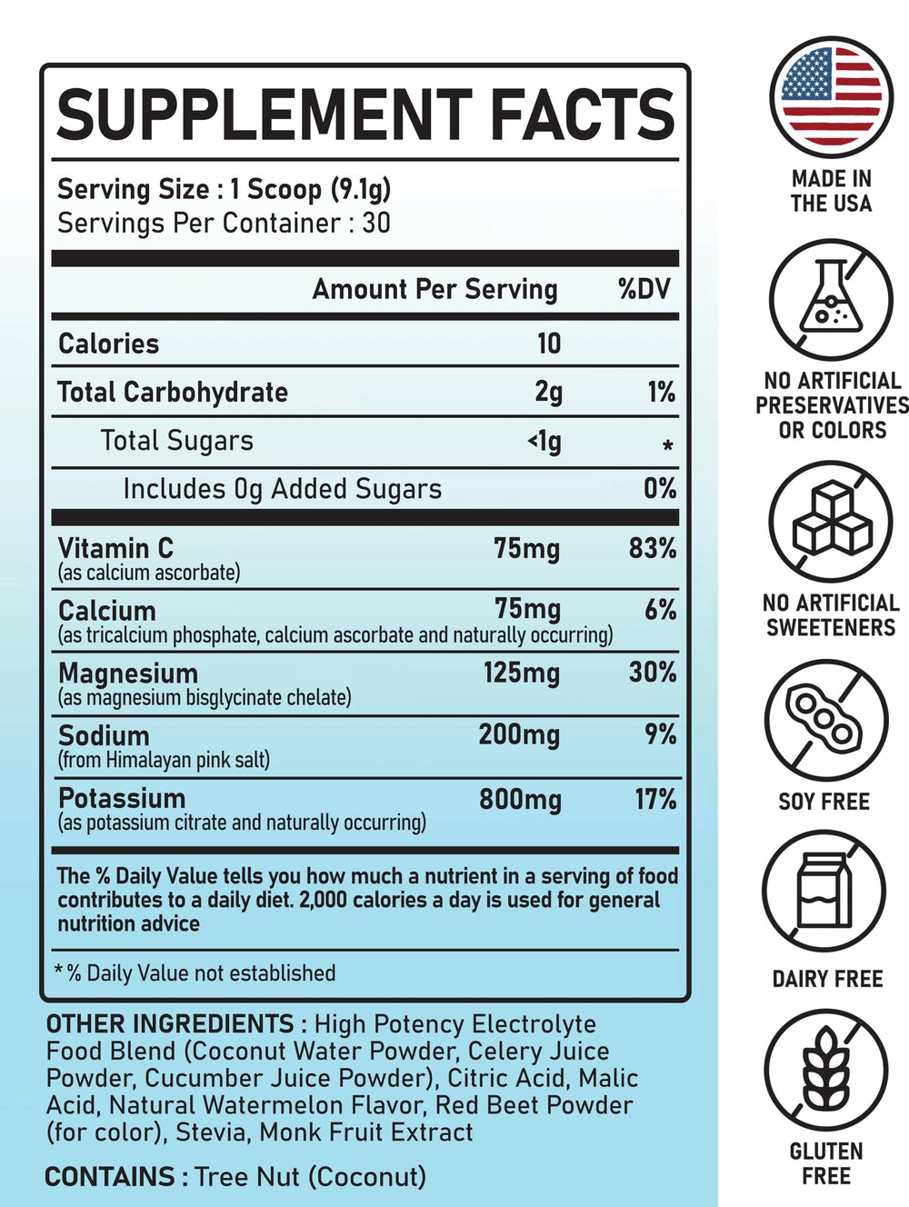 Great Naturally scoop dispensing powder into a glass for quick hydration