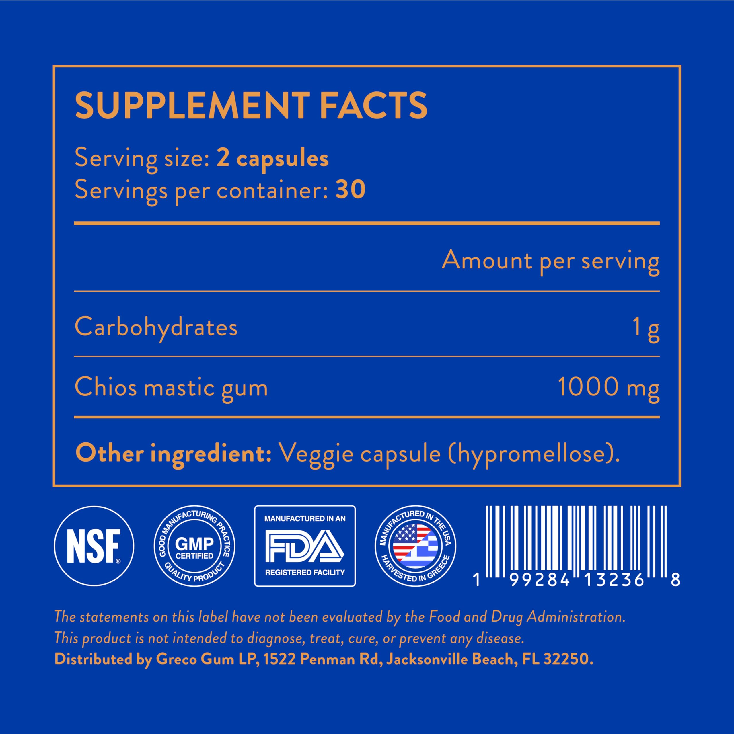 Greco Gum Mastic is vegan and gluten-free with no fillers