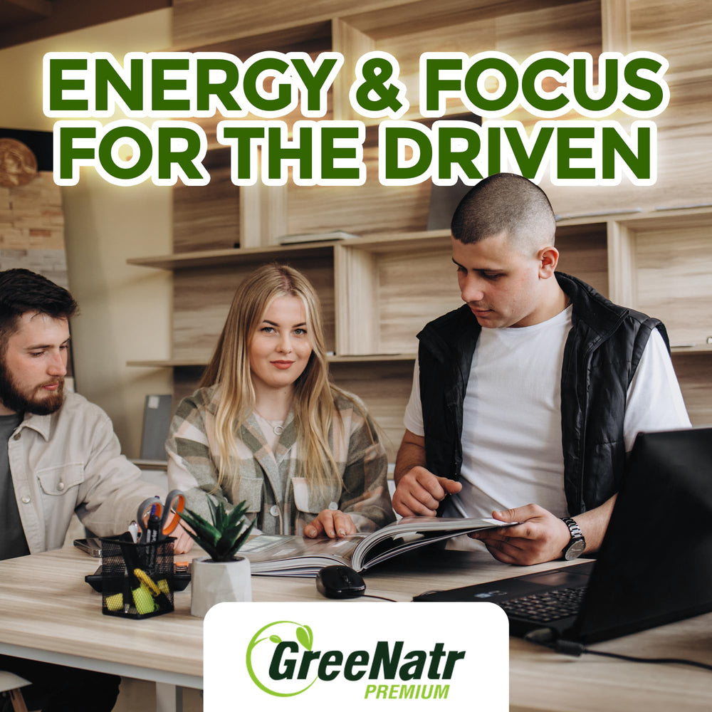 GreeNatr memory-support bundle beside notebook for study sessions.