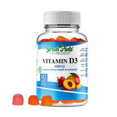 Greenfield Nutritions Halal Vitamin D3 Gummies bottle for daily bone and immune support