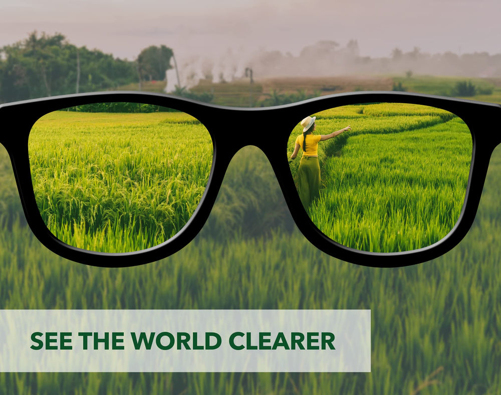 Green Oak refill cleans sunglasses and glasses without harsh chemicals.