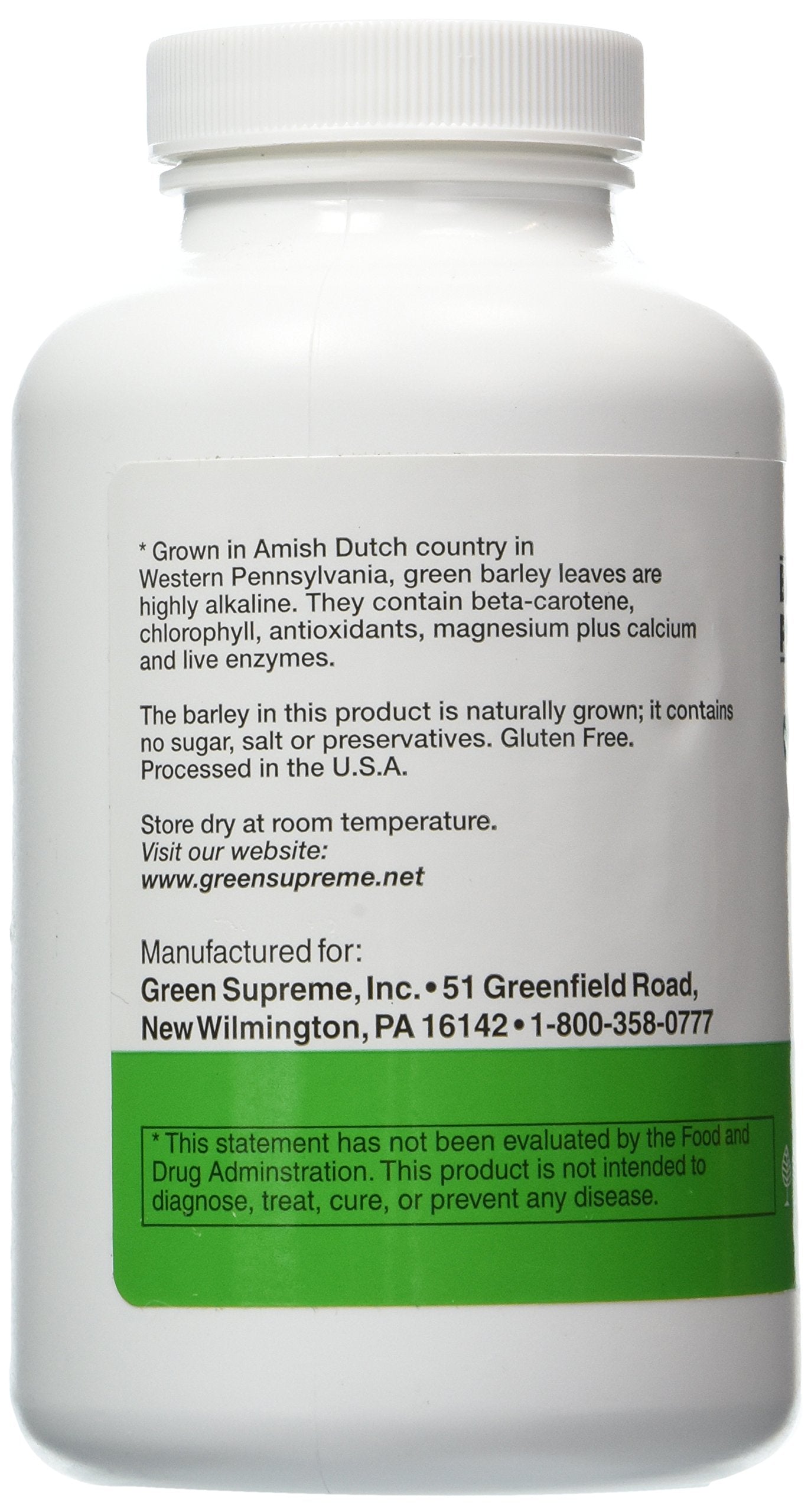 Green Supreme Barley Power tablets close-up highlighting texture and daily nourishment