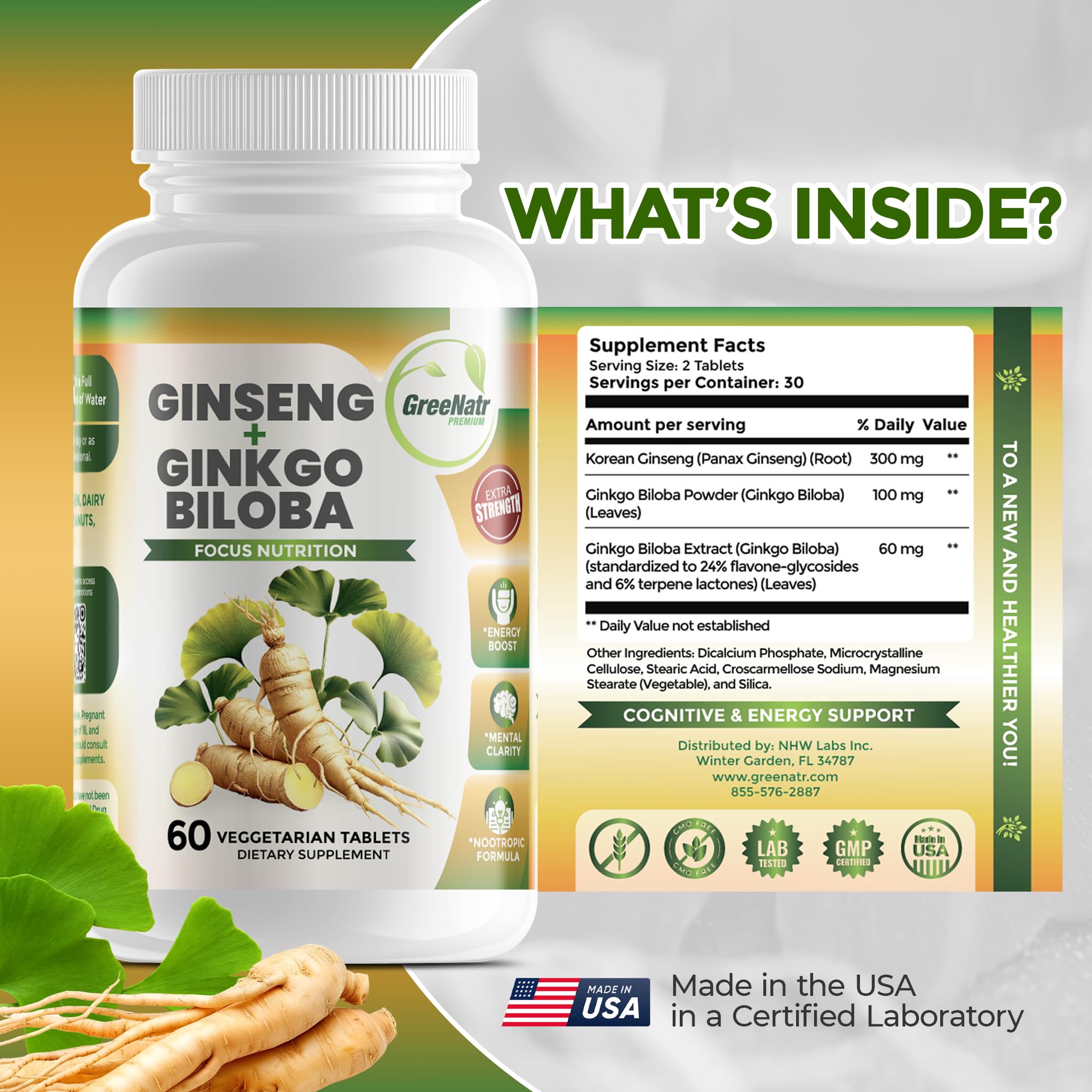 GreeNatr ginseng root as natural energy source