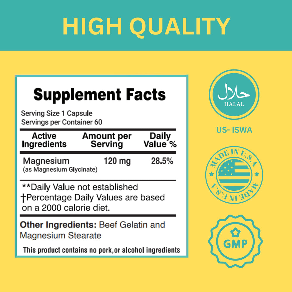 Greenfield Nutritions halal magnesium glycinate with beef gelatin halal compliance