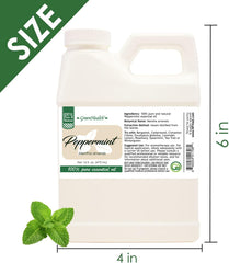 GreenHealth Peppermint Oil bottle cap shown, child-resistant for safe, everyday use.