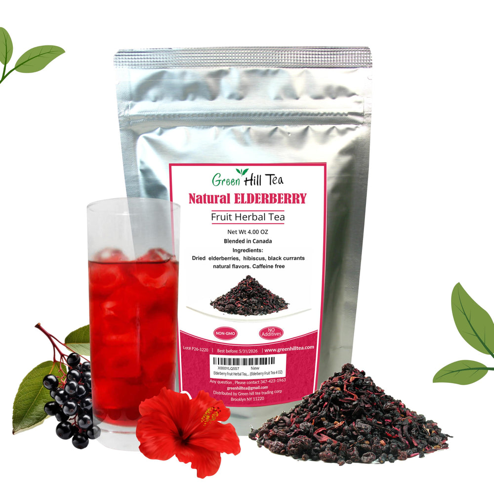 Greenhilltea elderberry herbal tea pack ready for cozy evenings.