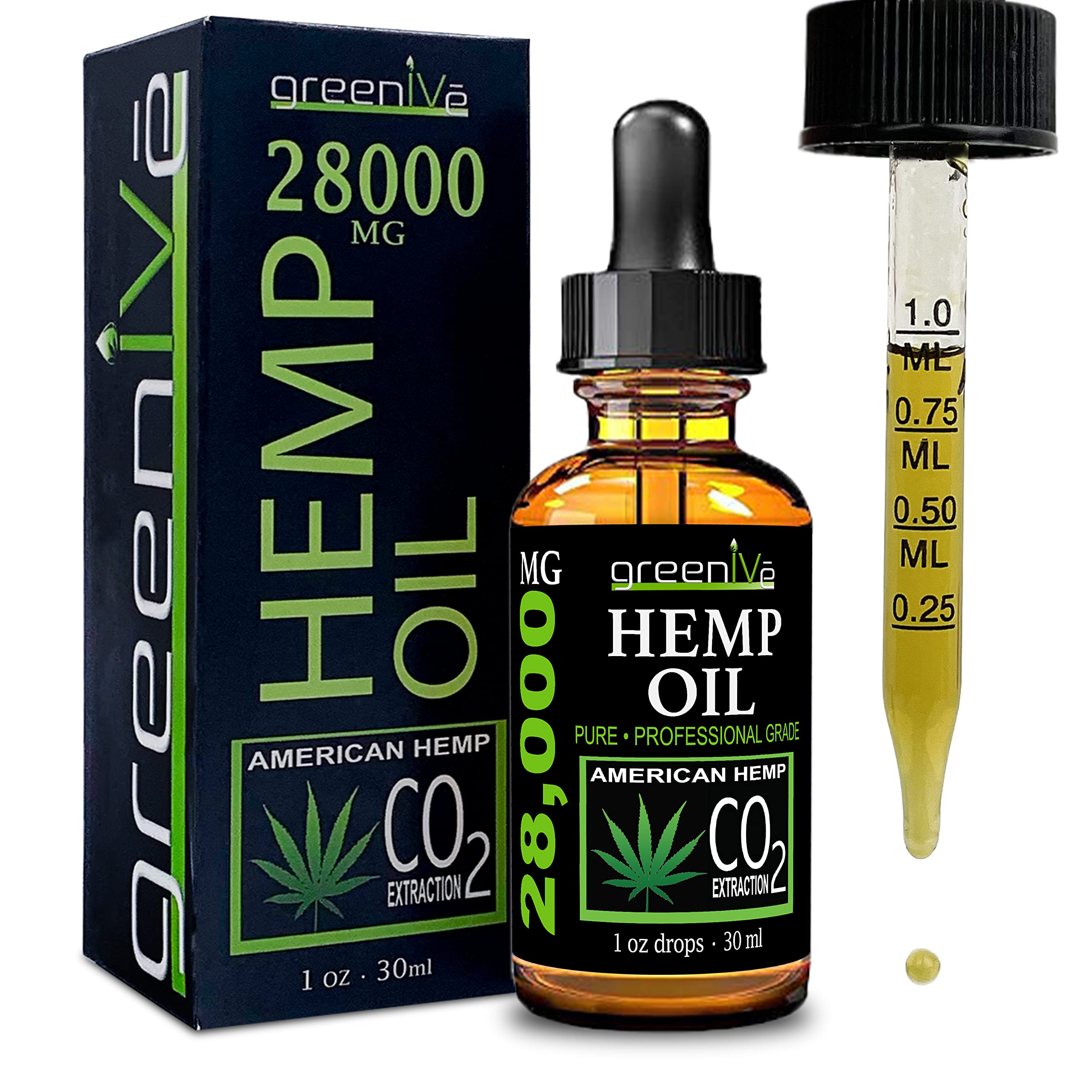 GreenIVe aceite cáñamo, botella con gotero para dosis precisa