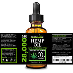 GreenIVe hemp oil visual highlights omega-3, -6, -9 from plant-based hemp seeds.
