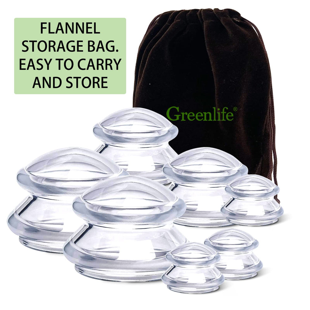 GreenLife cup set for back neck and knee therapies.