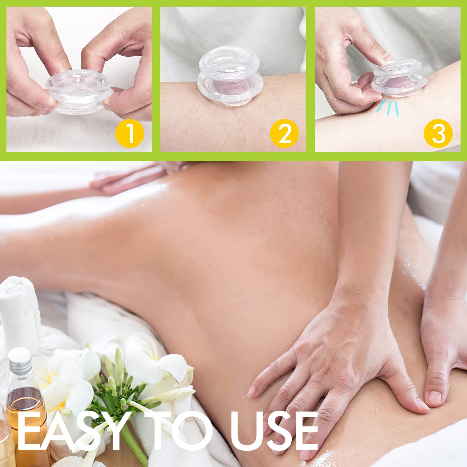 GreenLife cupping for body pain relief supports comfortable muscle recovery.