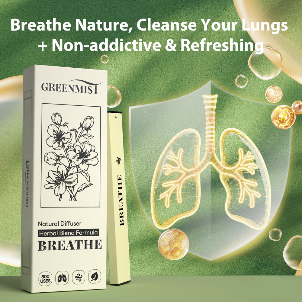 GREENMIST Mullein Diffuser Pen closeup of the herbal blend highlighting calming aroma