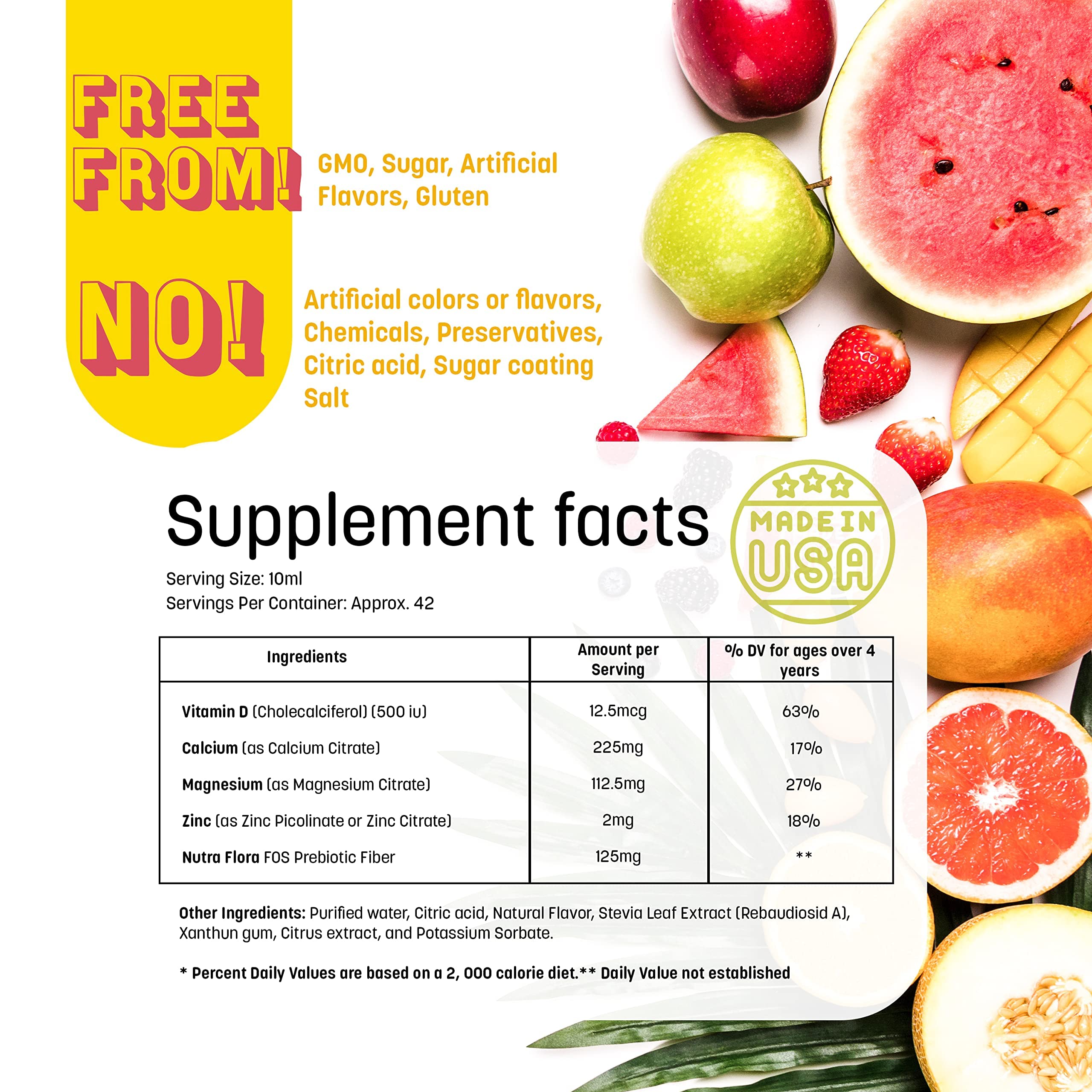 GreenPeach ingredients magnesium zinc calcium d3 emphasize complete nutrient balance