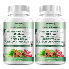 GreenPeople Berberine capsules bottle, convenient daily immune support and balanced digestion.