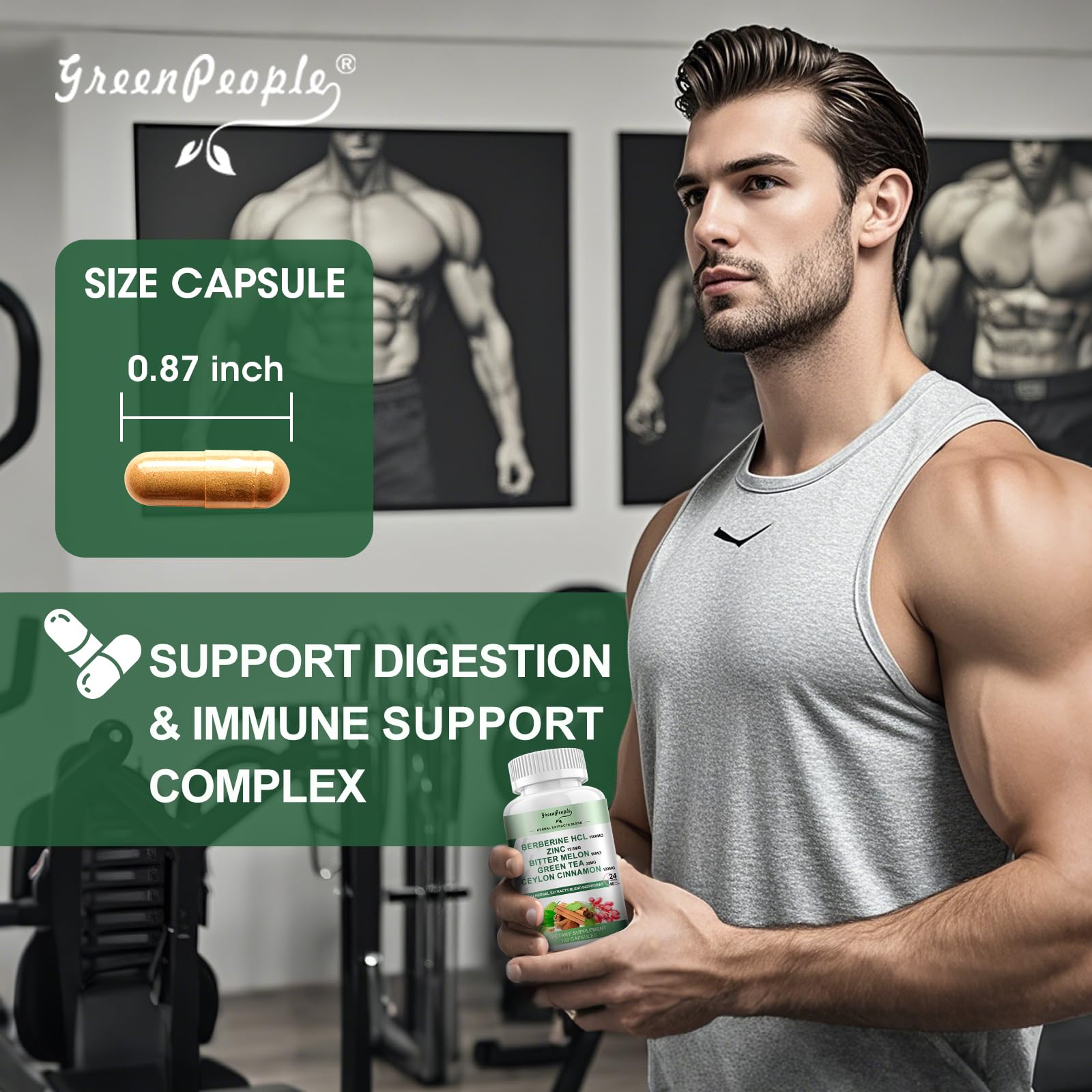GREENPEOPLE Berberine immune-support blend ingredients illustration