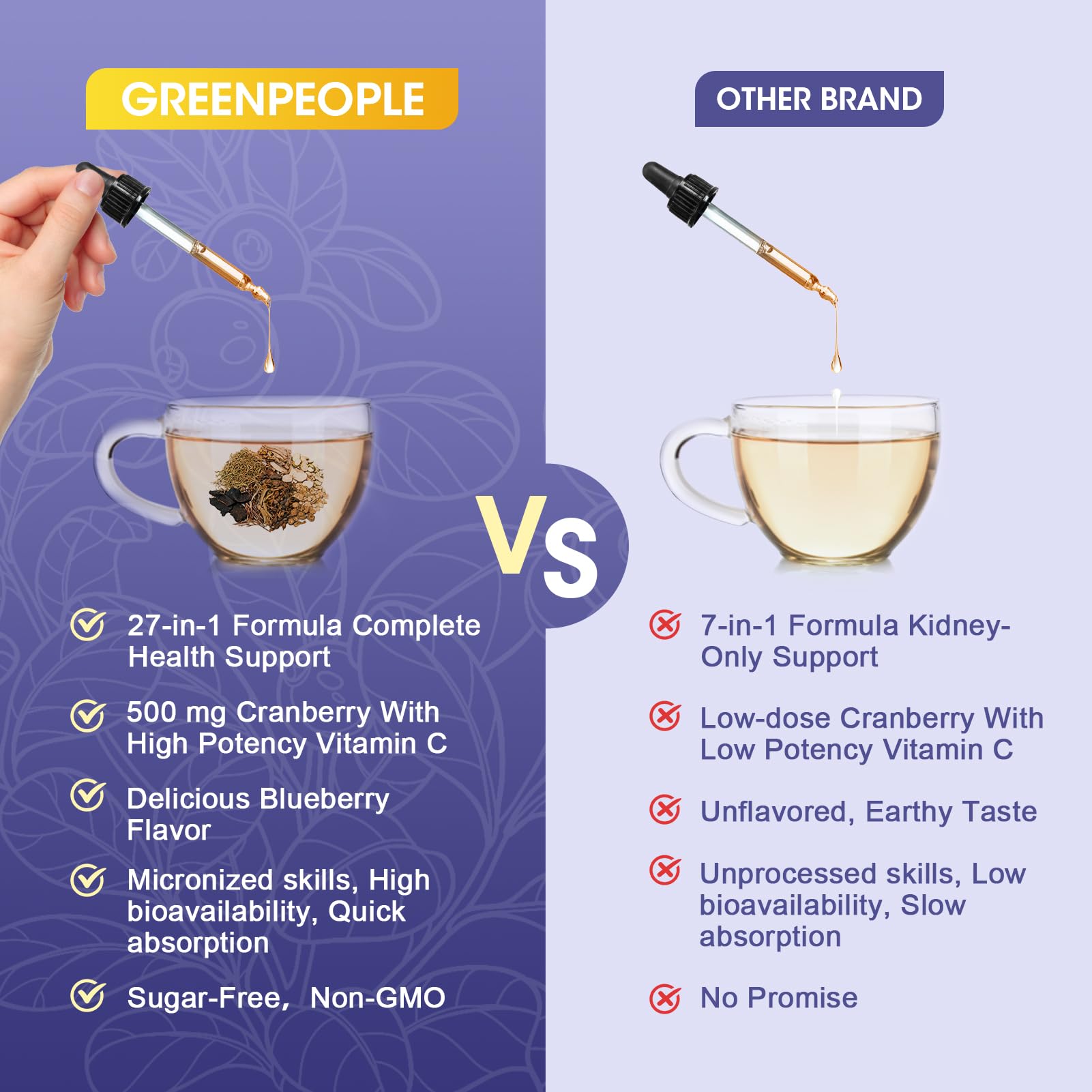 GreenPeople Kidney Cleanse chanca piedra illustration emphasizes herbal synergy.