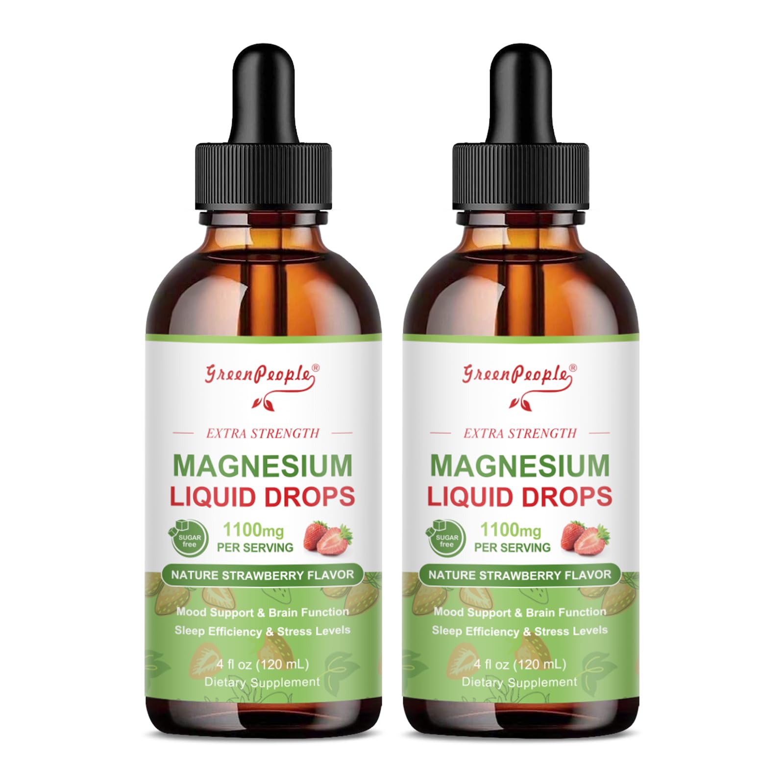 GREENPEOPLE magnesium glycinate liquid bottle for easy daily drops