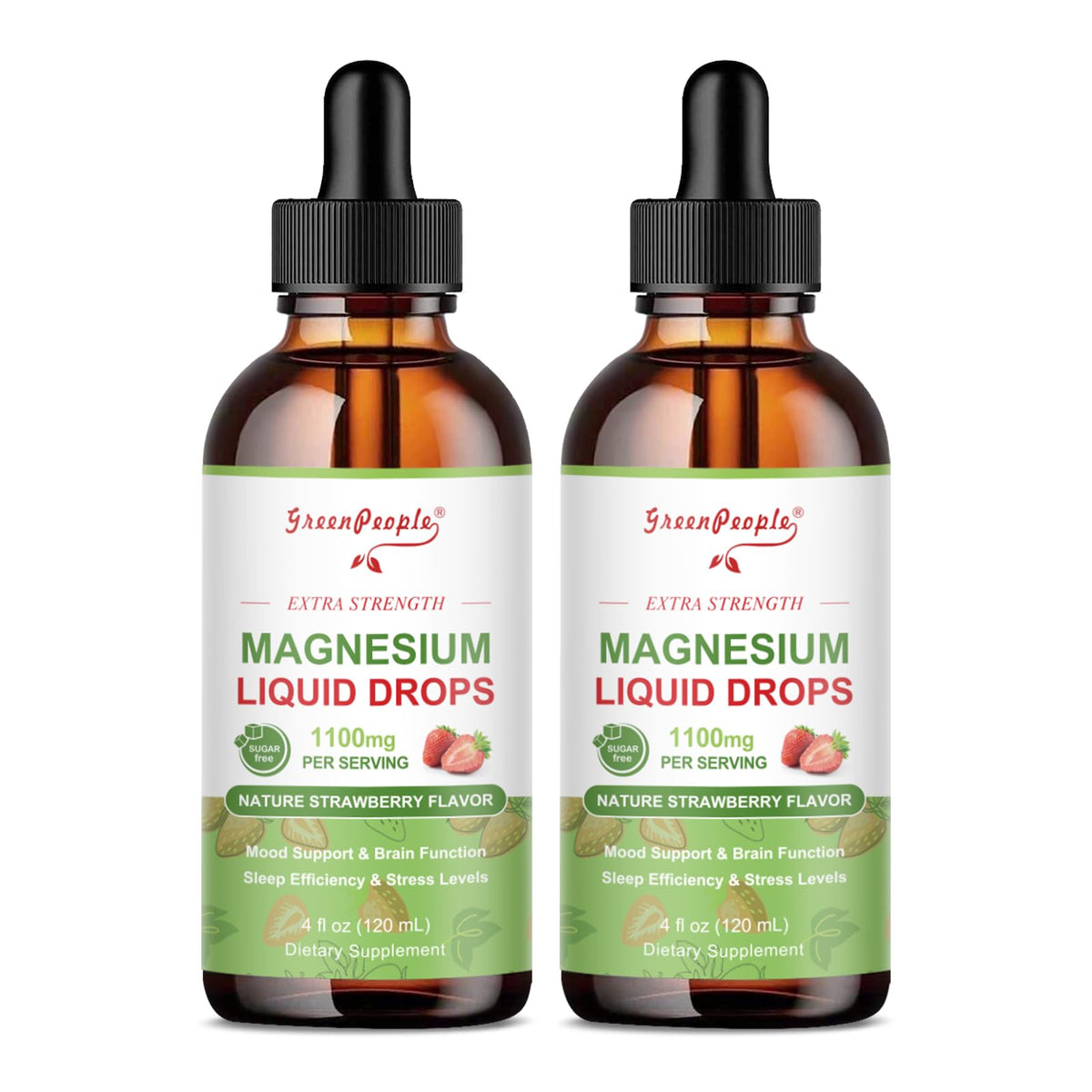 GREENPEOPLE magnesium glycinate liquid bottle for easy daily drops