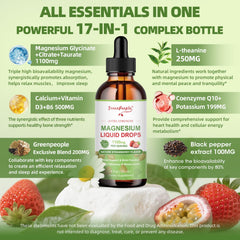 GREENPEOPLE magnesium glycinate strawberry label highlights tasty daily supplement