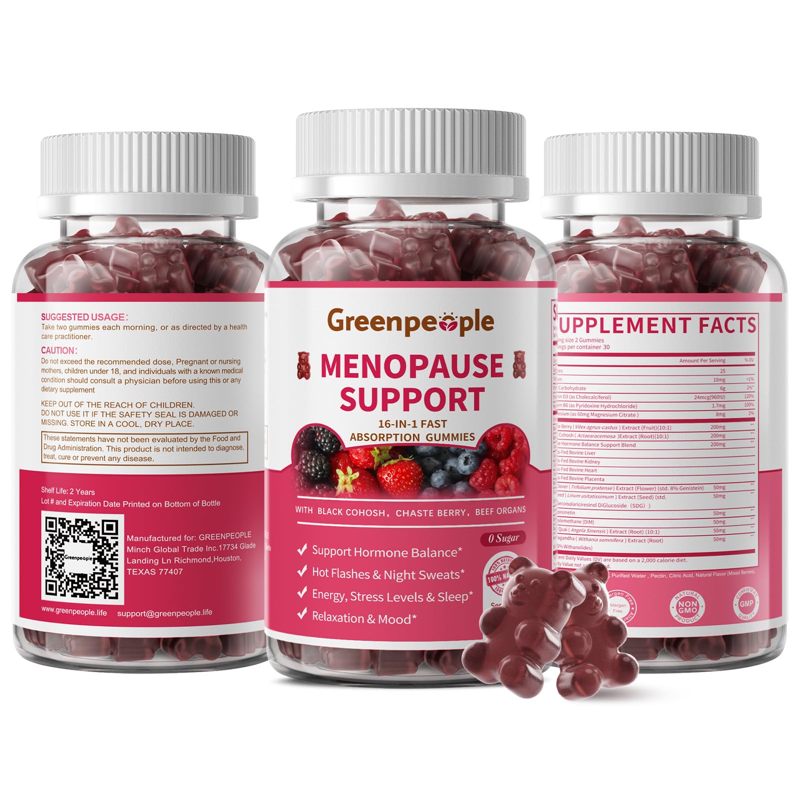 GREENPEOPLE Menopause Gummies designed for daily-use routine