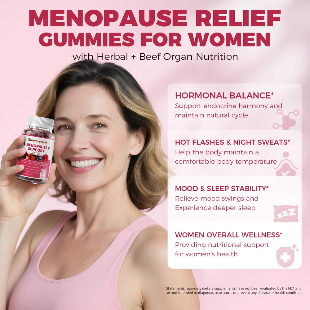 GREENPEOPLE Menopause Gummies featuring vitex berry for balance