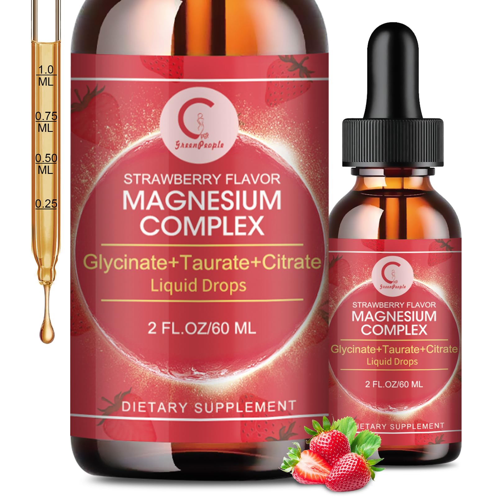 GreenPeople Triple Magnesium Liquid Drops bottle showcasing sleep-support benefits