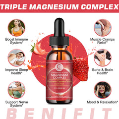 GreenPeople Triple Magnesium Liquid Drops label closeup highlighting ingredients
