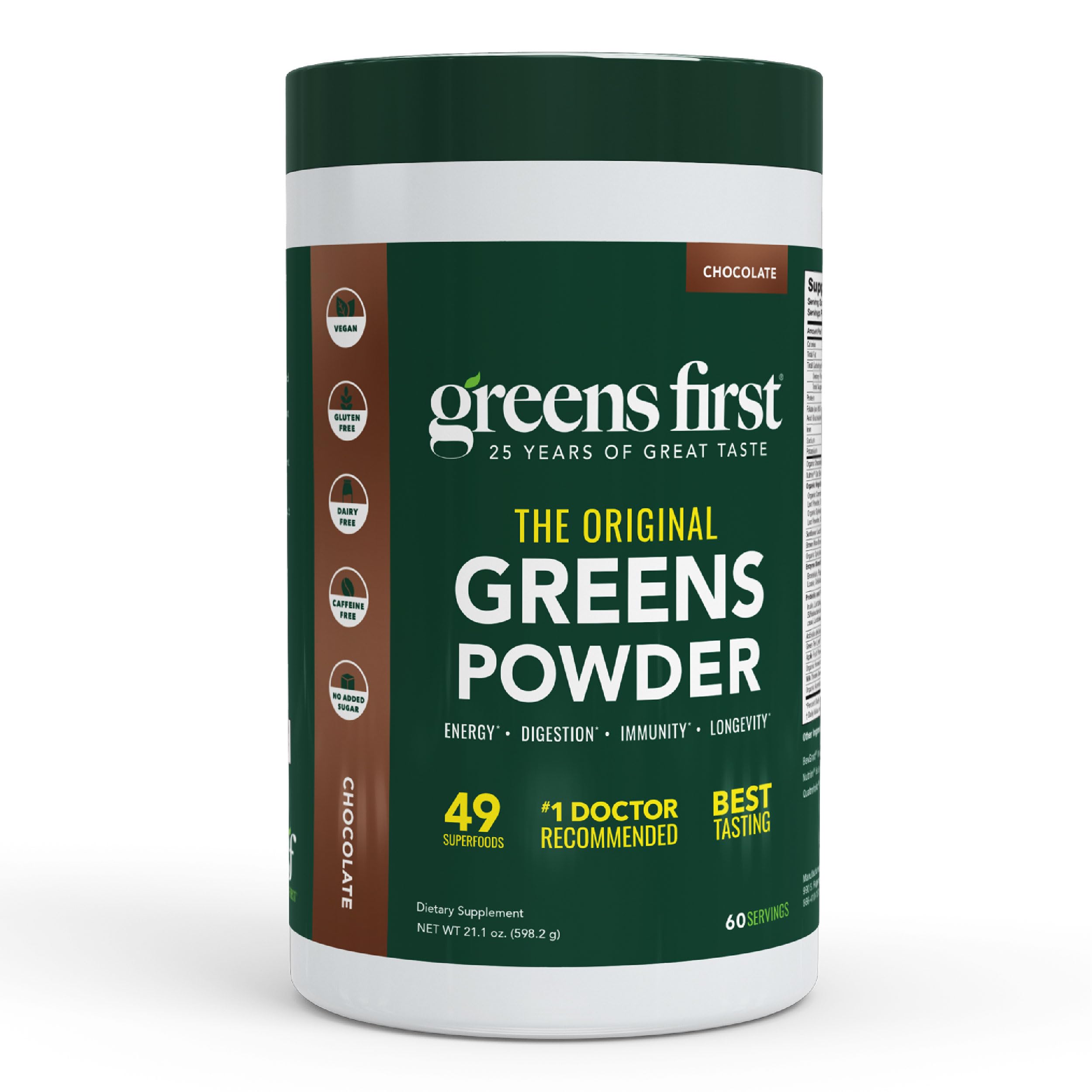Greens First original bottle shown for daily nutrition and convenience.