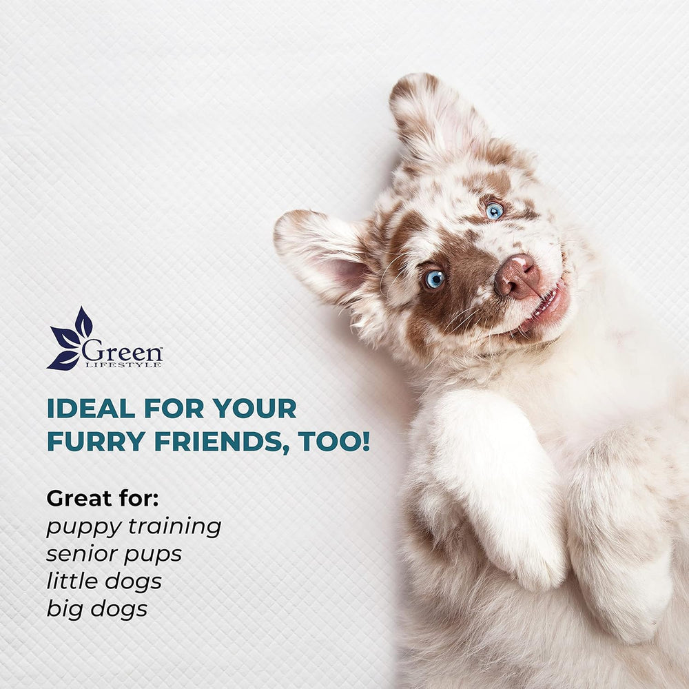 GREEN LIFESTYLE Underpads disposable travel pack for quick cleanup.
