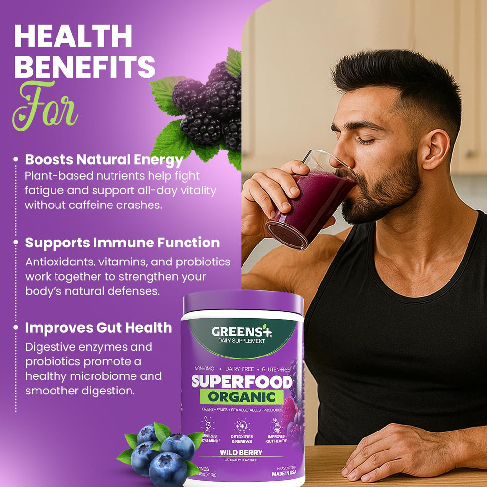 Greens+ USA Sourced Ingredients badge signals premium sourcing