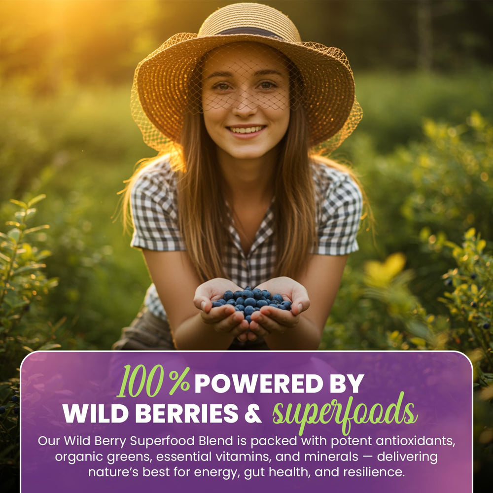 USDA-certified Greens+ powder container emphasizing quality and safety.