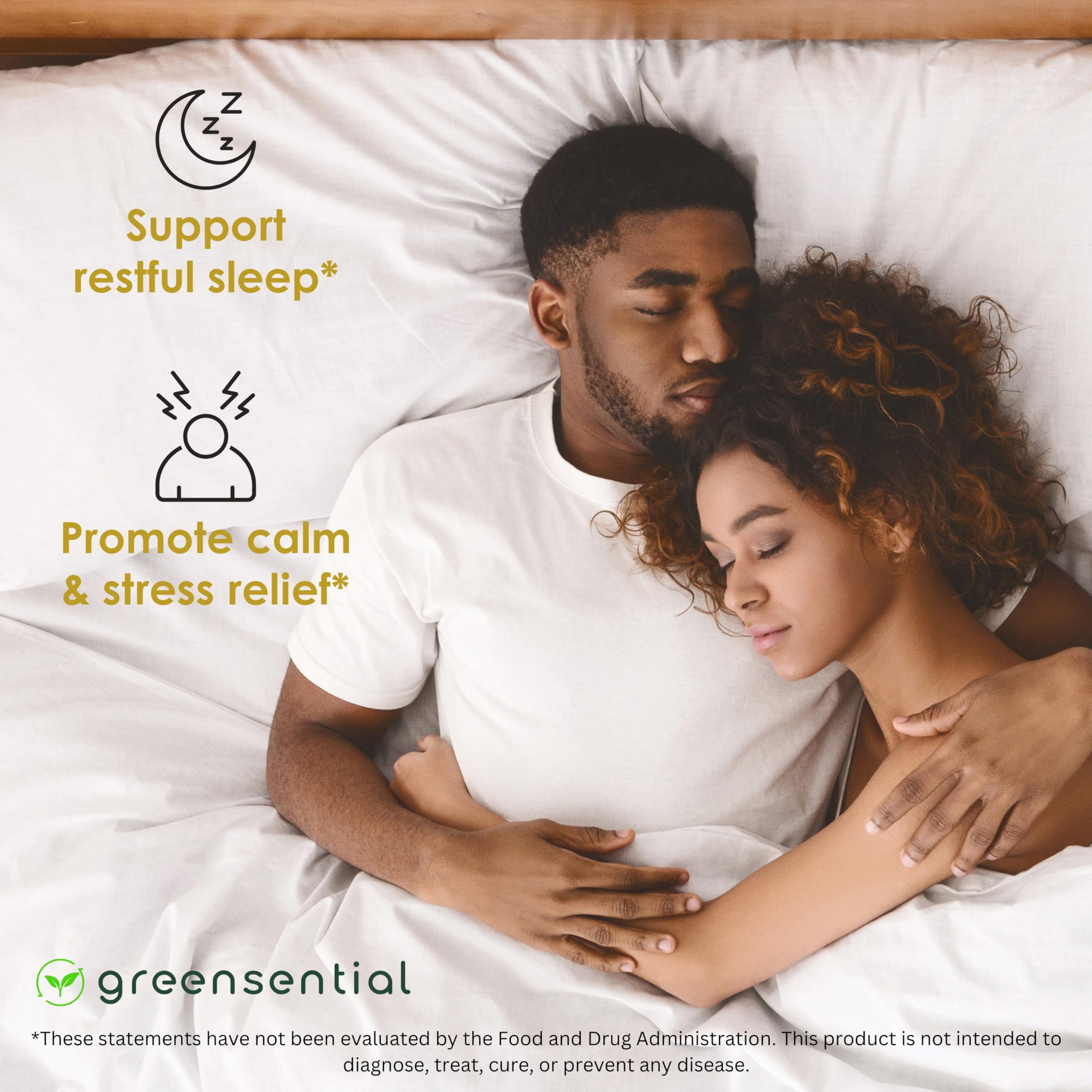 Greensential Magnesium Complex box indicating sleep-friendly and digestion benefits
