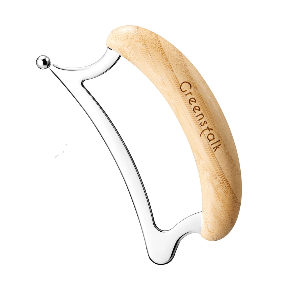Greenstalk bamboo handled gua sha tool for deep tissue relief