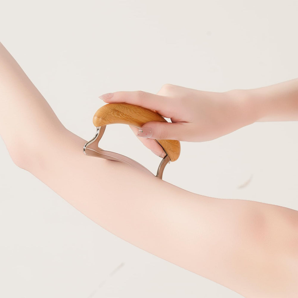 Greenstalk neck and back massage with bamboo grip for tension relief