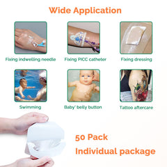 GreetMed breathable film dressing over joints offers flexible wear.