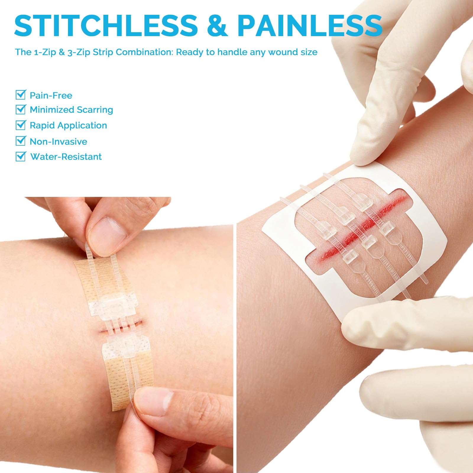 Greetmed emergency wound care wipes and dressings ready for use.