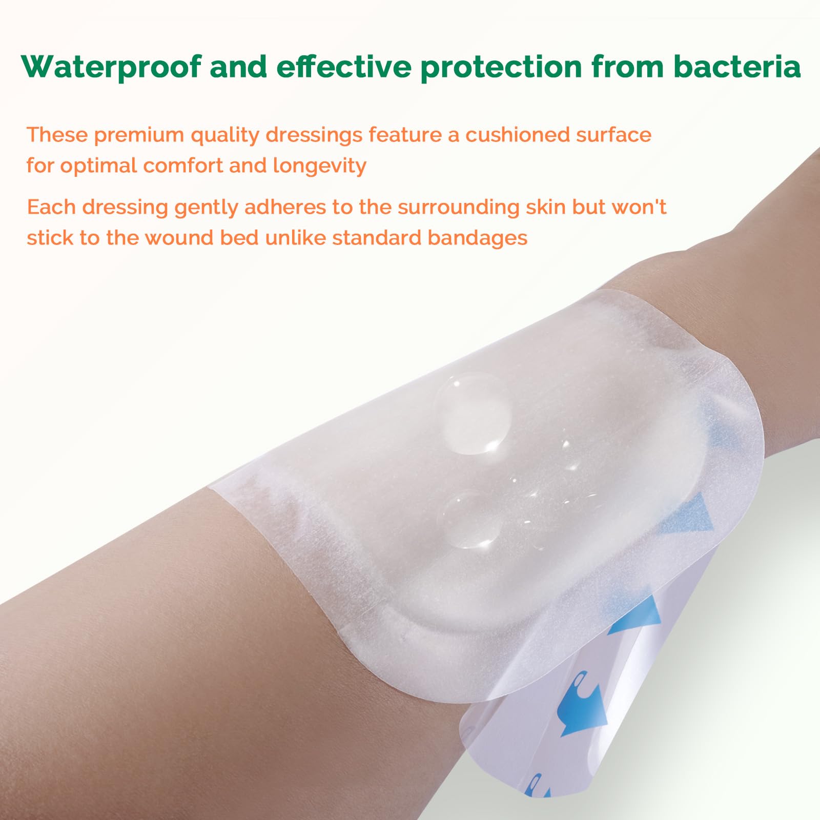 Greetmed soft, conforming dressing minimizes irritation and increases comfort