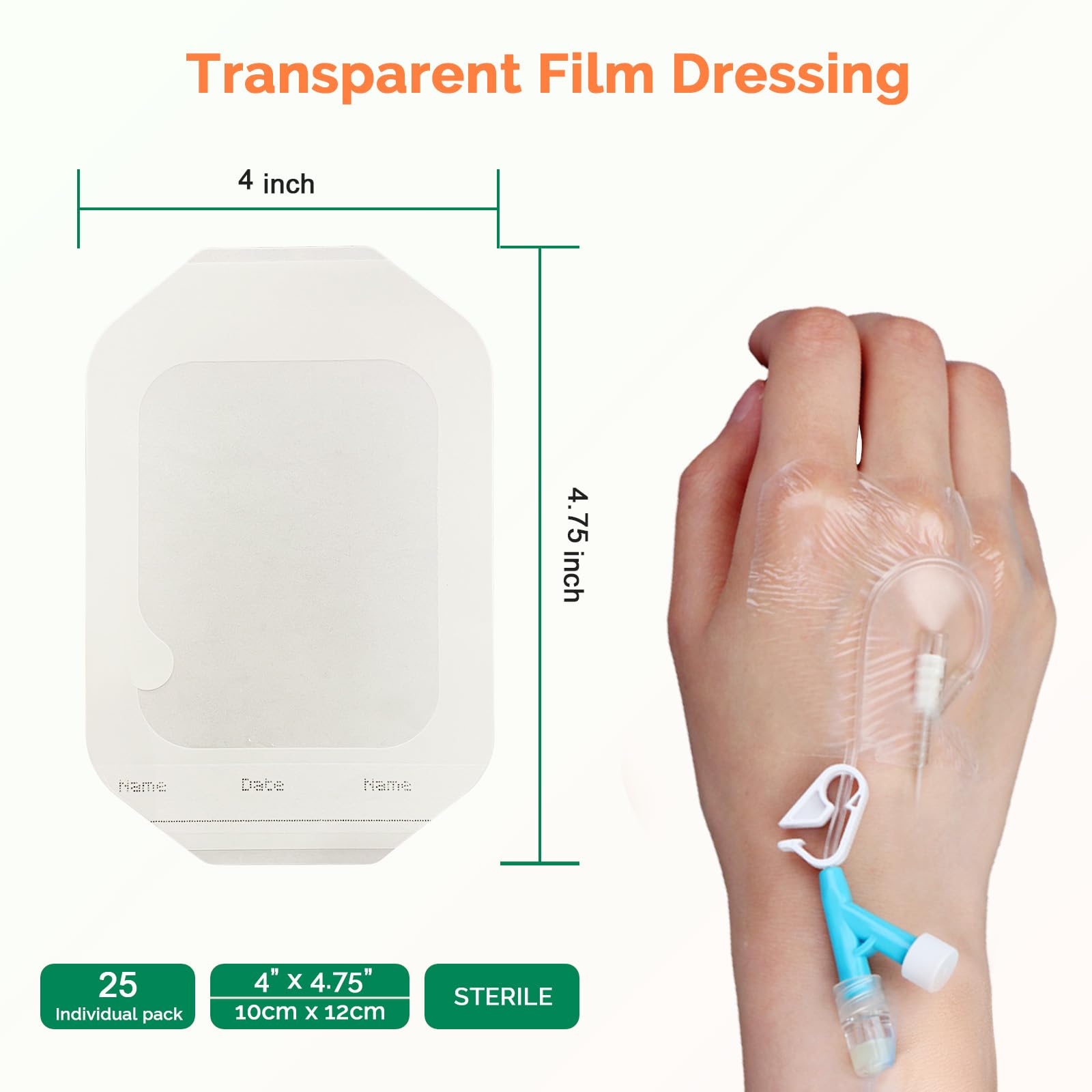 Greetmed waterproof bandage applying on skin enables shower and swim protection.