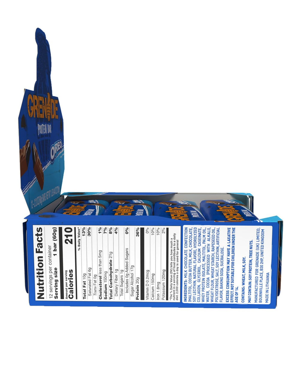 Grenade Oreo Informed Sport label indicating athlete and military suitability