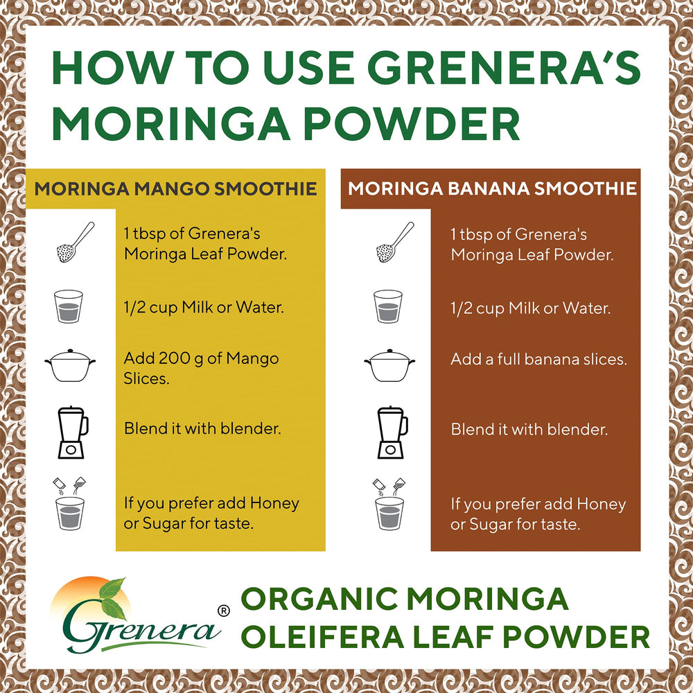 Grenera Organic Moringa Powder small batch; freshness preserved by careful production.