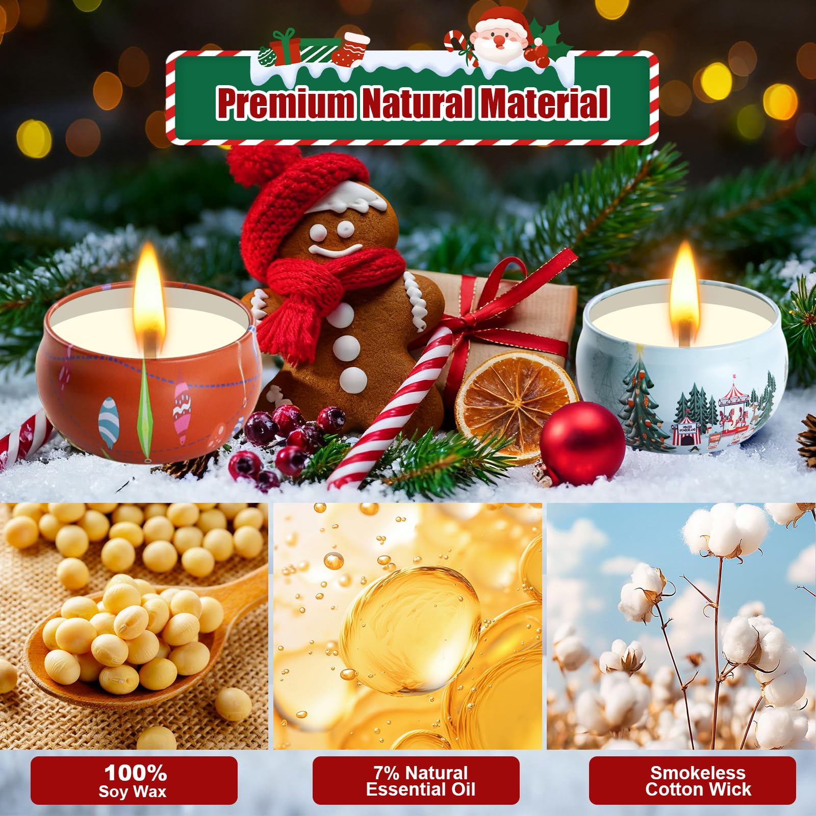 Grestar cinnamon apple scent in rustic tin for cozy evenings