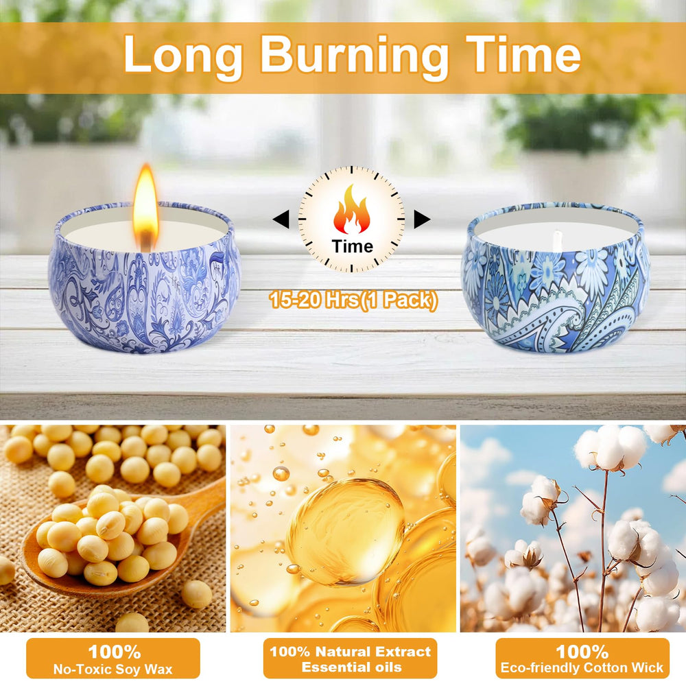 Grestar gardenia candle tin with elegant design for decor and scent.