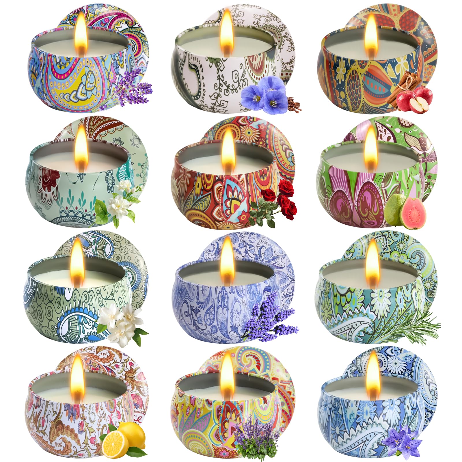 Grestar gift-ready candle set in decorative tins for special occasions.