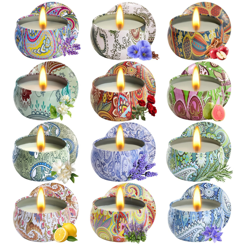 Grestar gift-ready candle set in decorative tins for special occasions.