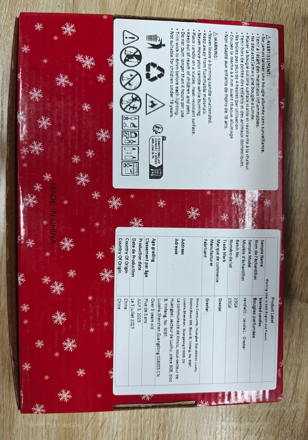 Grestar Christmas gift set tin enhances holiday gifting.