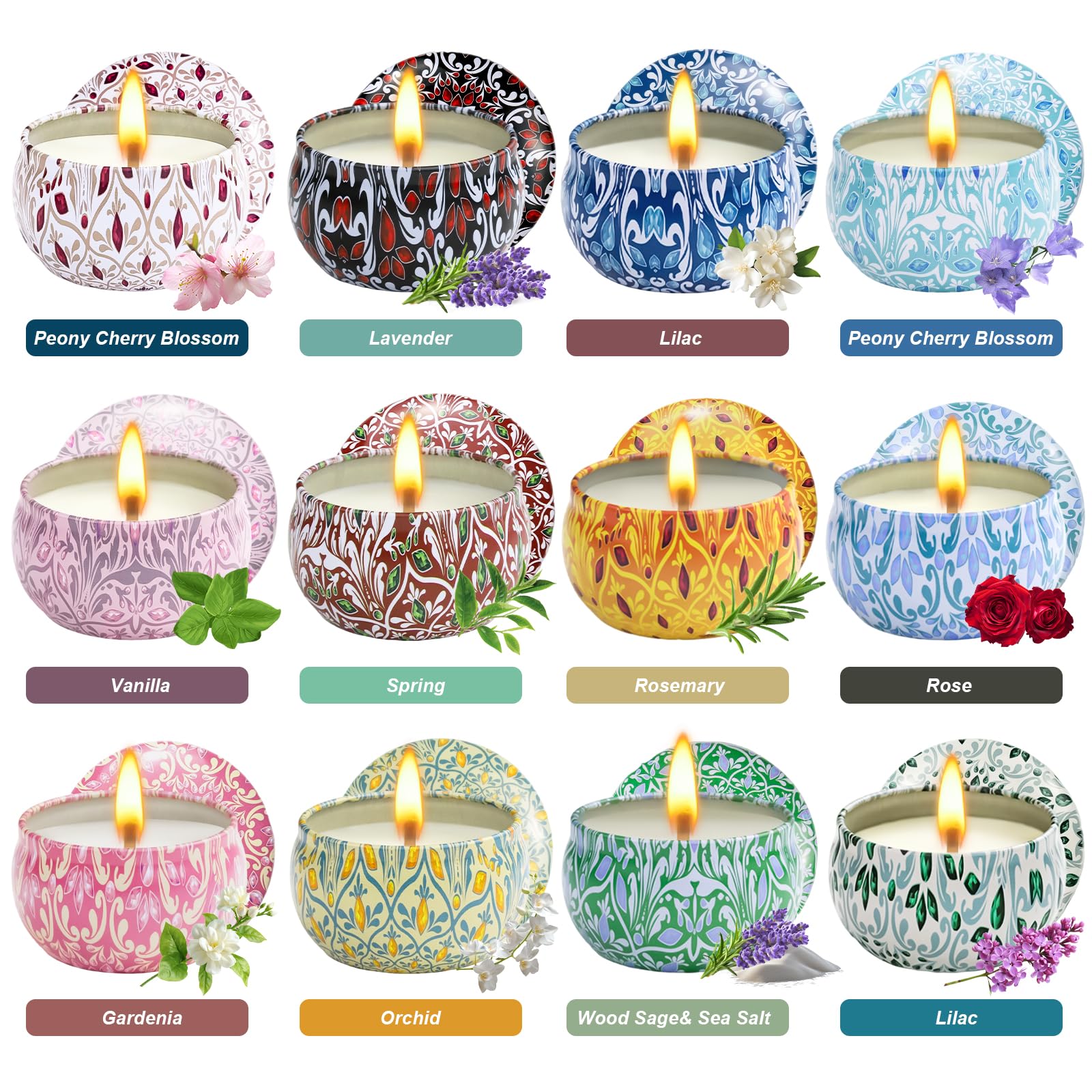 Grestar rose scented candle with floral notes for relaxing evenings